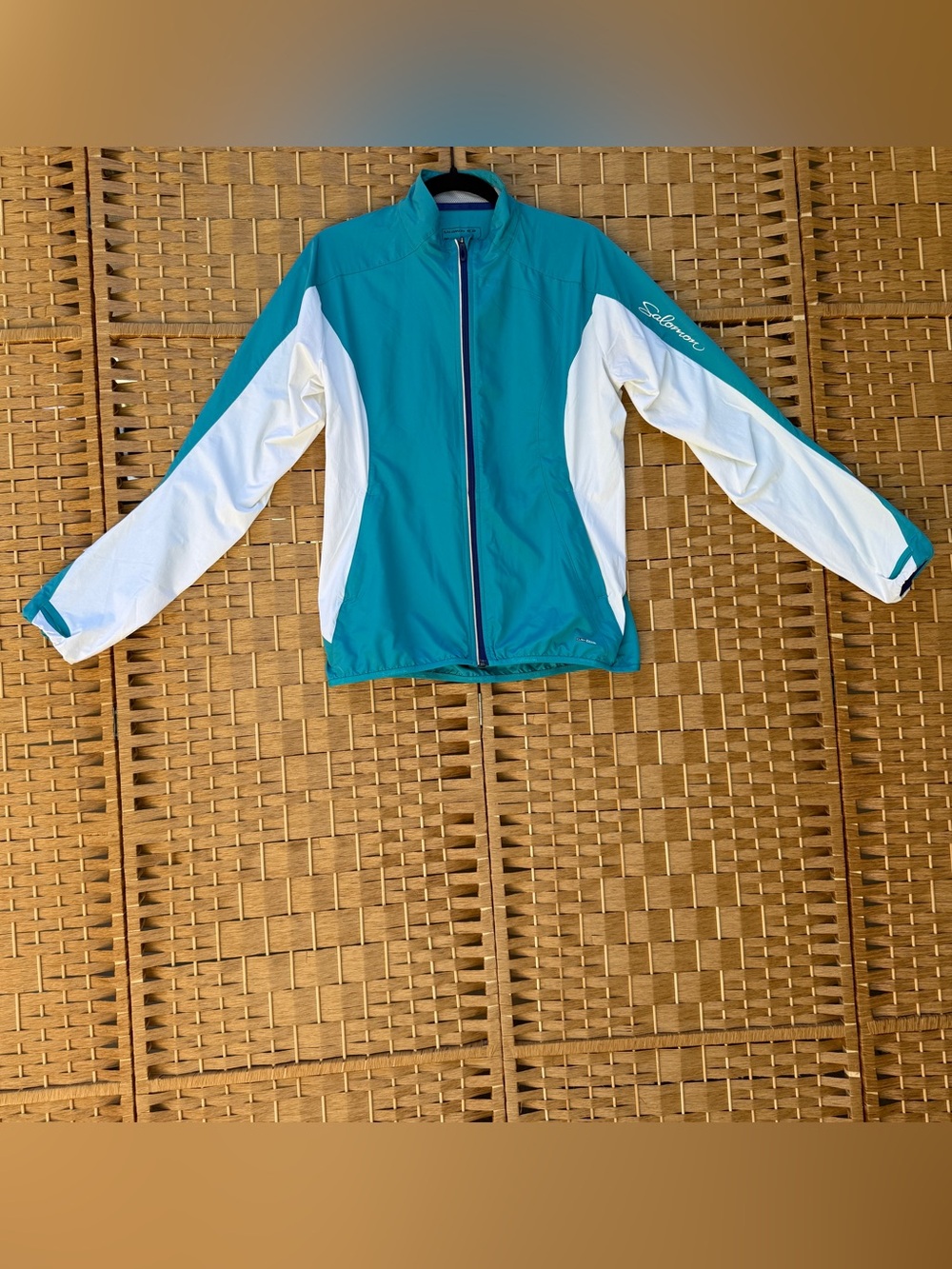 Salomon Teal and White Full-Zip Active Jacket Women’s Medium